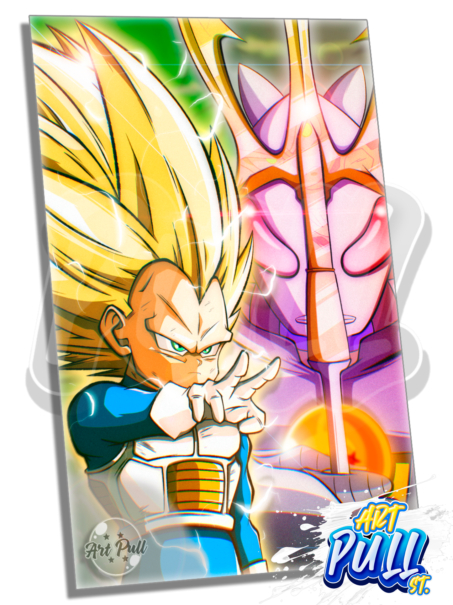 LÁMINA METÁLICA DRAGON BALL DAIMA DEMON 3RD VEGETA SSJ3