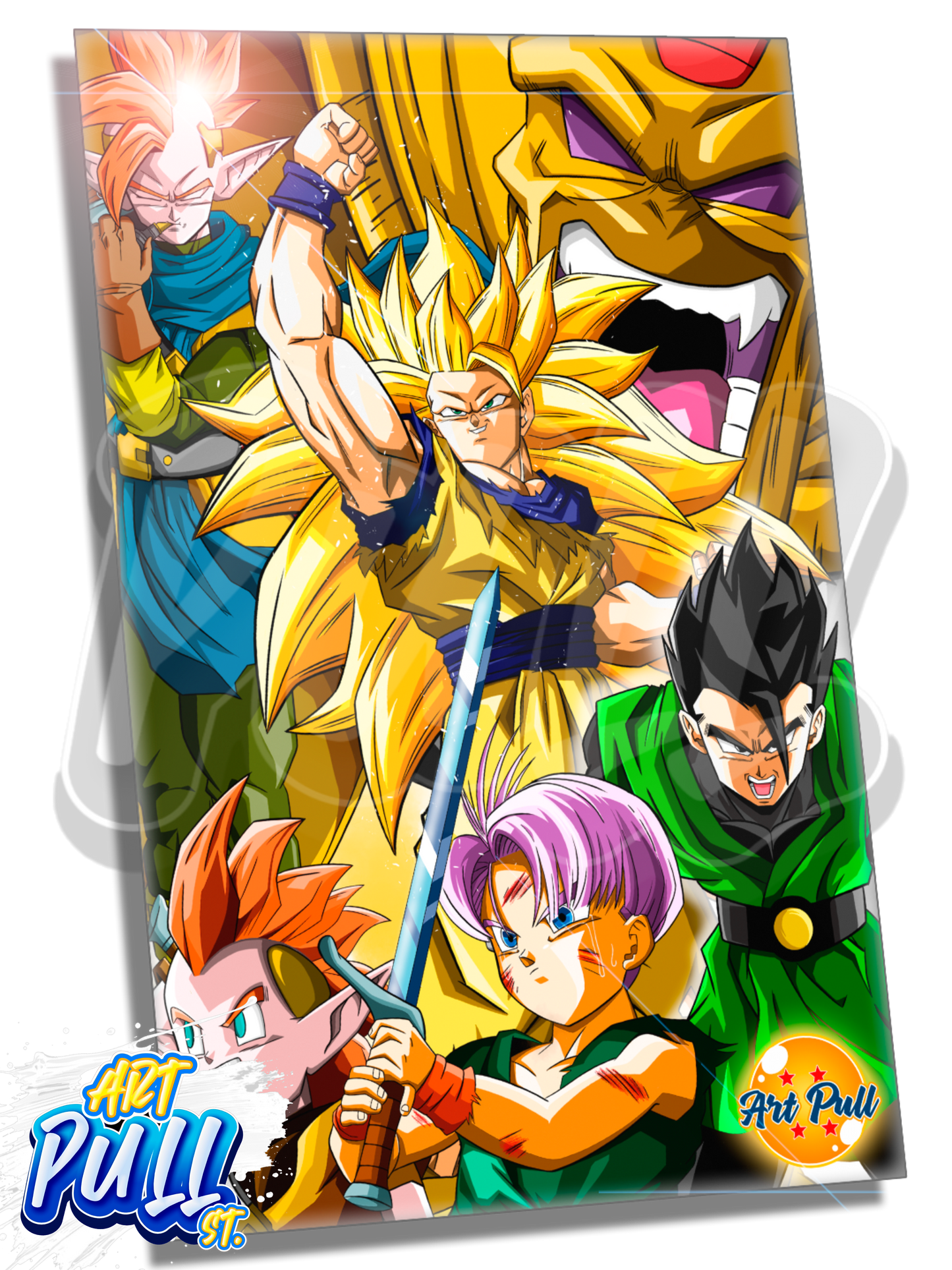 LÁMINA METÁLICA DRAGON BALL Z ATAQUE DEL DRAGÓN