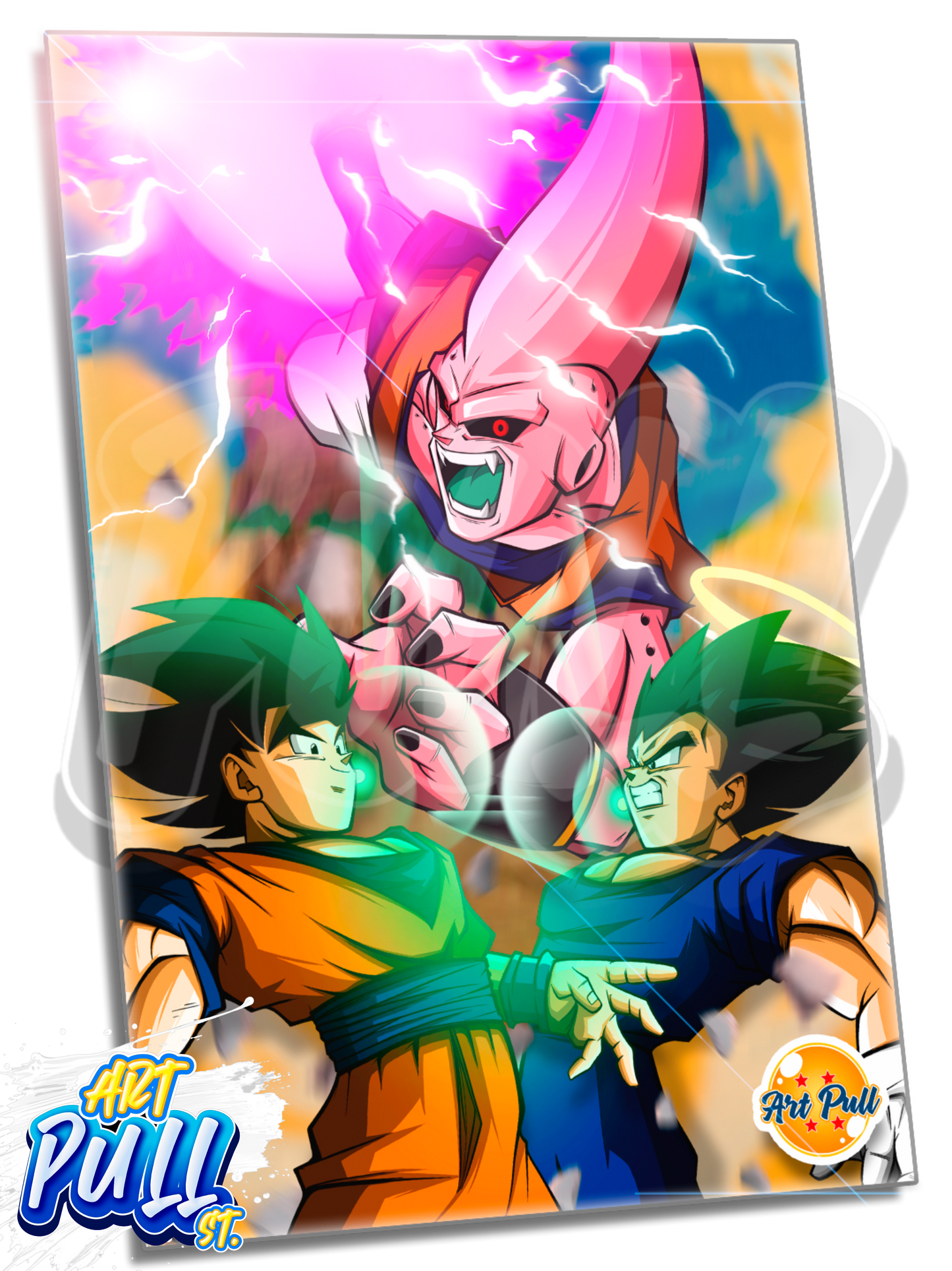 LÁMINA METÁLICA DRAGON BALL Z IT,S NOW OR NEVER VEGETTO