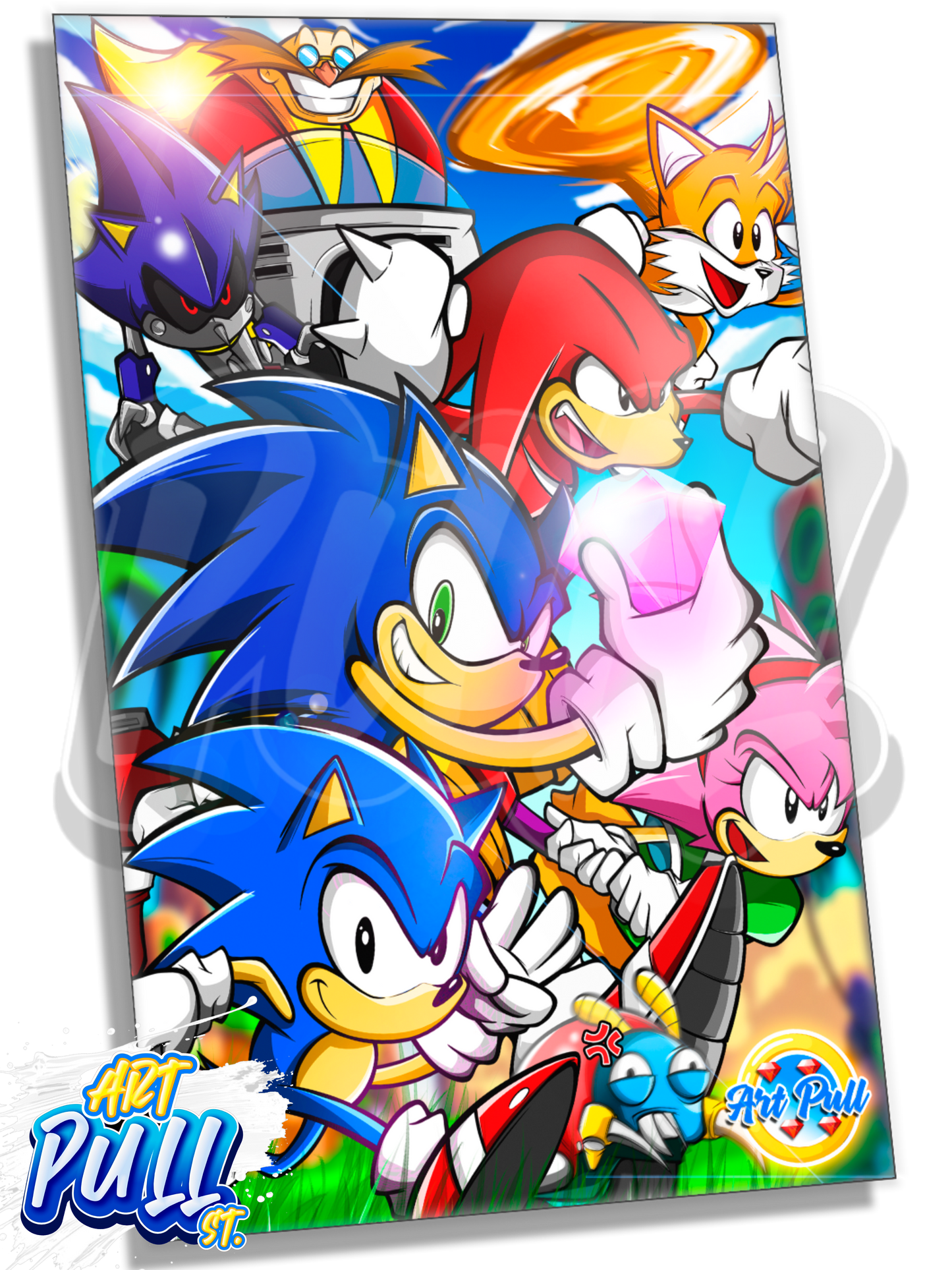 LÁMINA METÁLICA BLUE GENESIS 33 SONIC THE HEDGEHOG