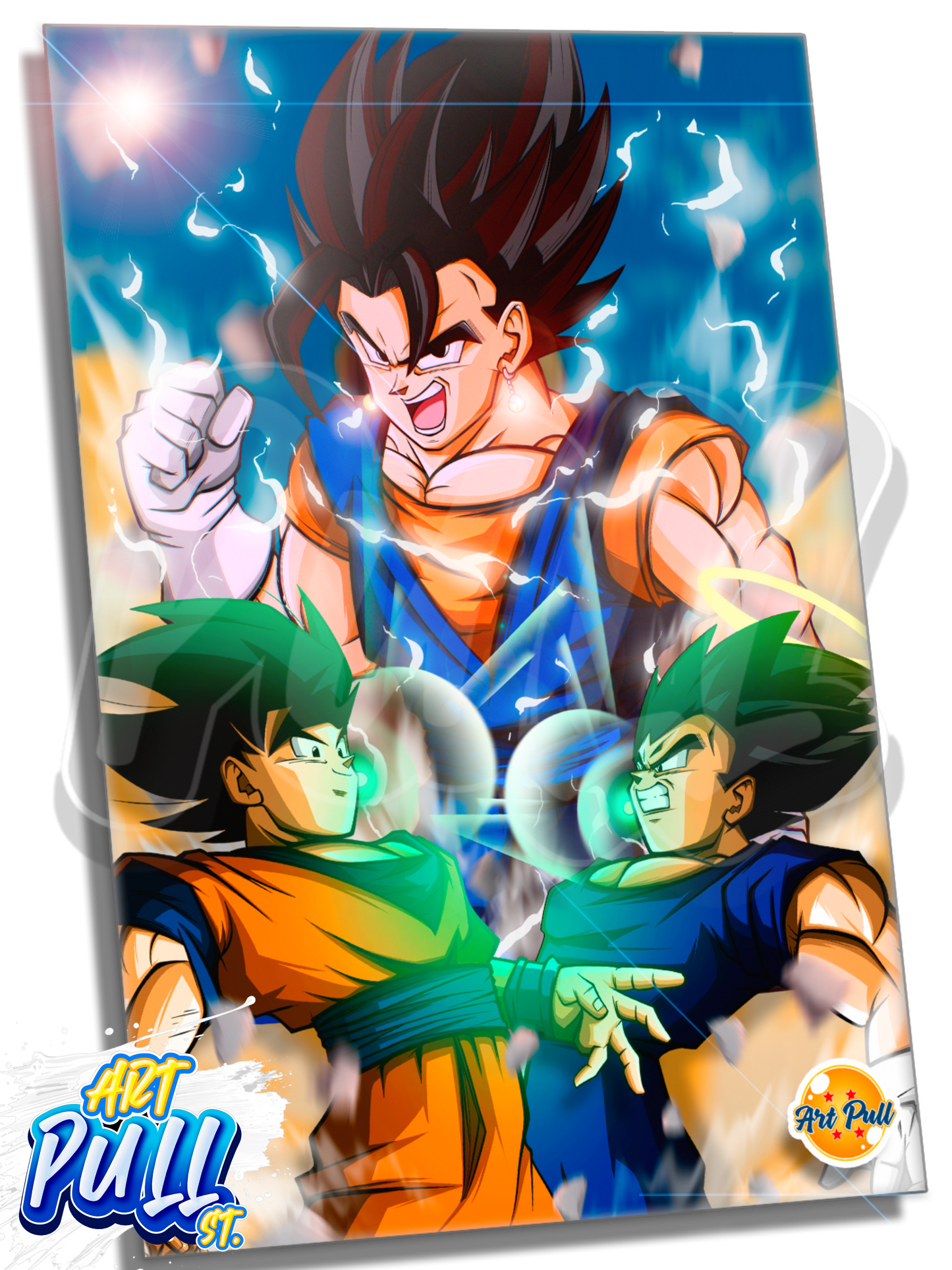 LÁMINA METÁLICA DRAGON BALL Z WE DID IT VEGETTO