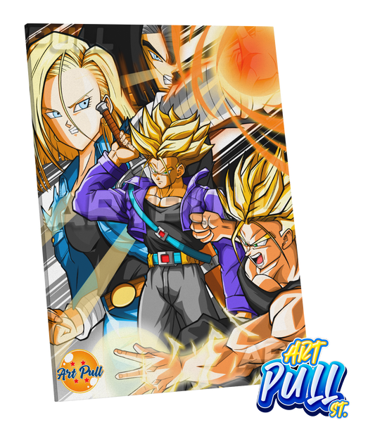 LIENZO DRAGON BALL Z FIGHT FOR THE FUTURE TRUNKS VS. ANDROIDS