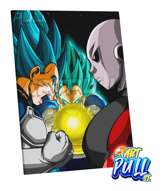 LIENZO DRAGON BALL SUPER FINAL FLASH VEGETA VS. JIREN
