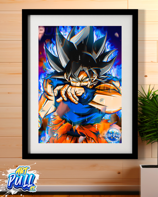 LÁMINA IMPERFECT GOD GOKU UI SIGN DRAGON BALL SUPER