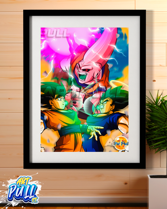 LÁMINA DBZ IT,S NOW OR NEVER VEGETTO DRAGON BALL Z