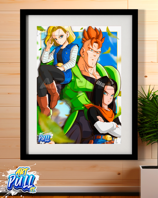 LÁMINA DRAGON BALL Z METAL HEARTS ANDROIDES