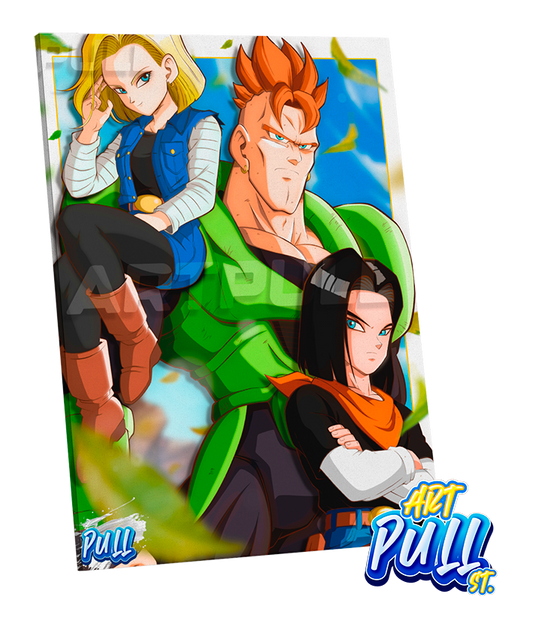 LIENZO DRAGON BALL Z METAL HEARTS ANDROIDES