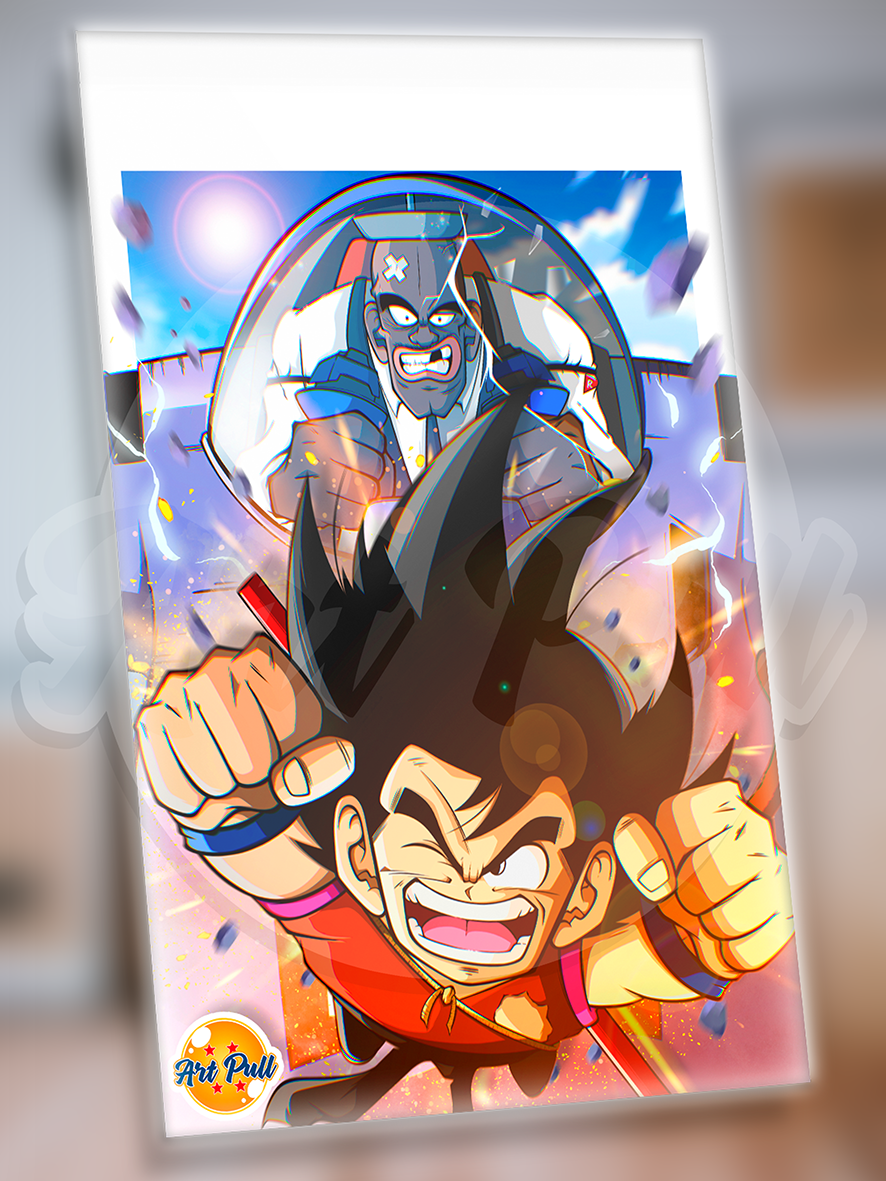 ACRÍLICO BLACK OUT DRAGON BALL KID GOKU VS. BLACK