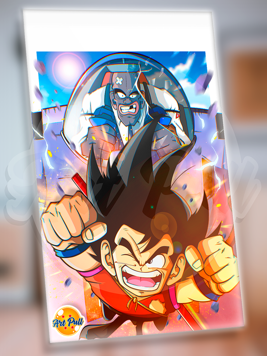 ACRÍLICO BLACK OUT DRAGON BALL KID GOKU VS. BLACK