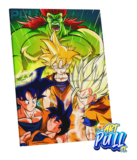 LIENZO DRAGON BALL Z SILVER SOUL GOHAN SSJ2 VS. BOJACK