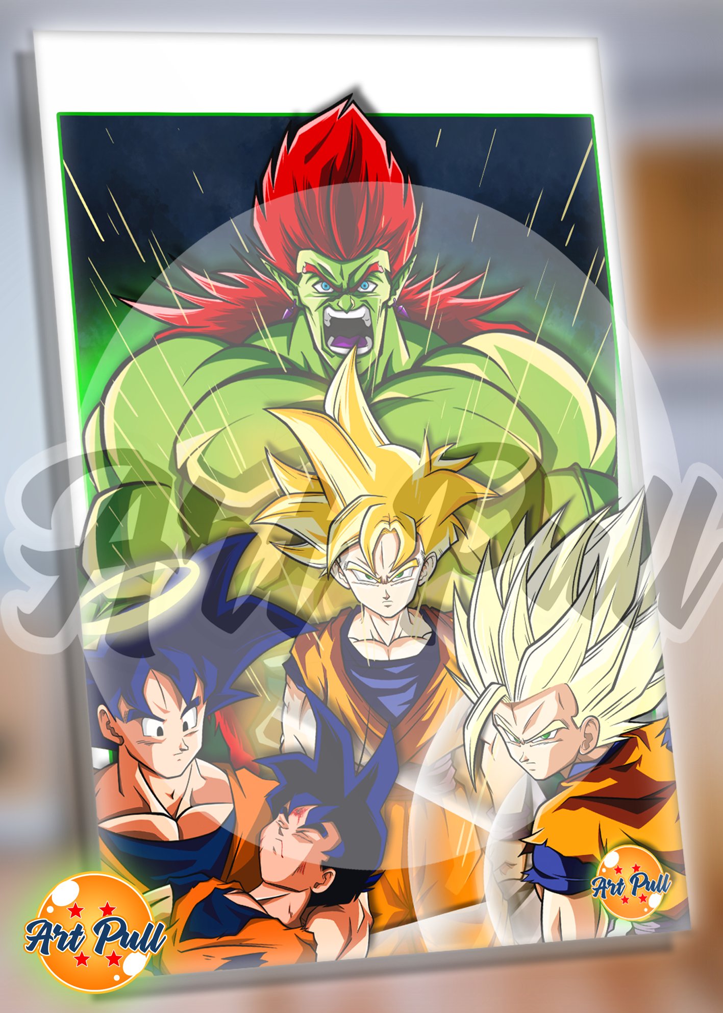 ACRÍLICO SILVER SOUL GOHAN SSJ2 VS. BOJACK DRAGON BALL Z