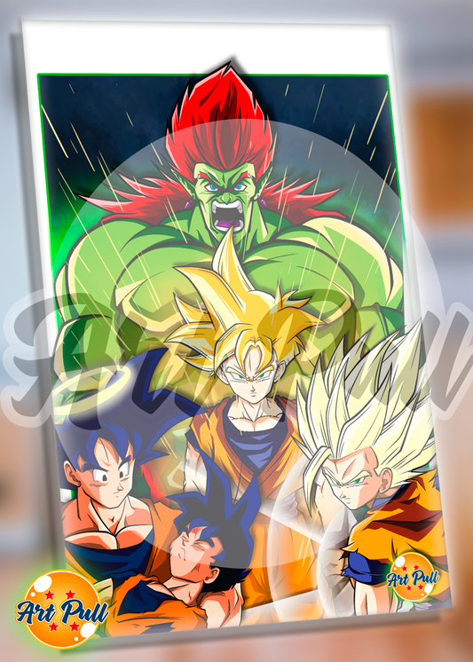 ACRÍLICO SILVER SOUL GOHAN SSJ2 VS. BOJACK DRAGON BALL Z