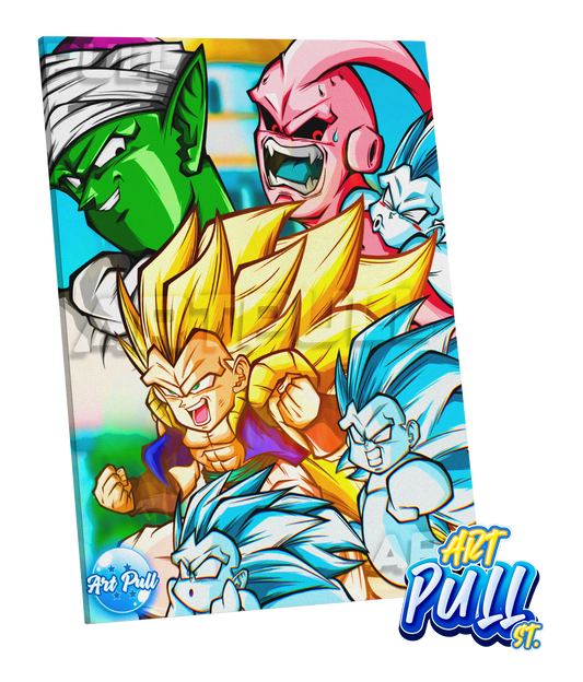 LIENZO DRAGON BALL Z SMASH GHOST GOTENKS VS. SUPER BUU