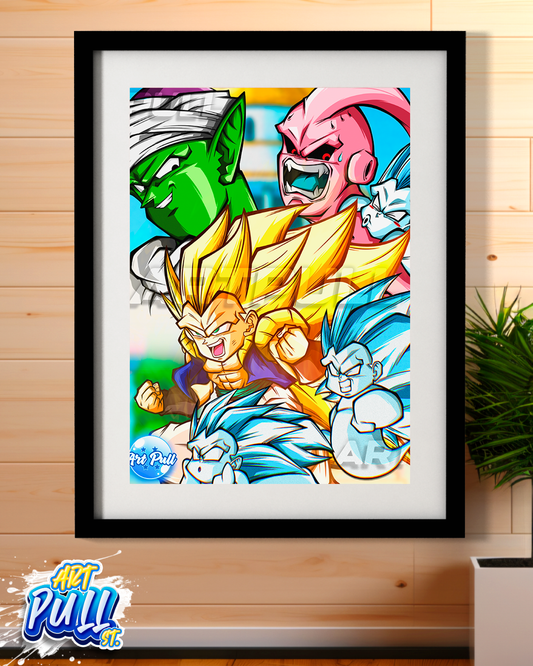 LÁMINA SMASH GHOST GOTENKS SSJ3 DRAGON BALL Z