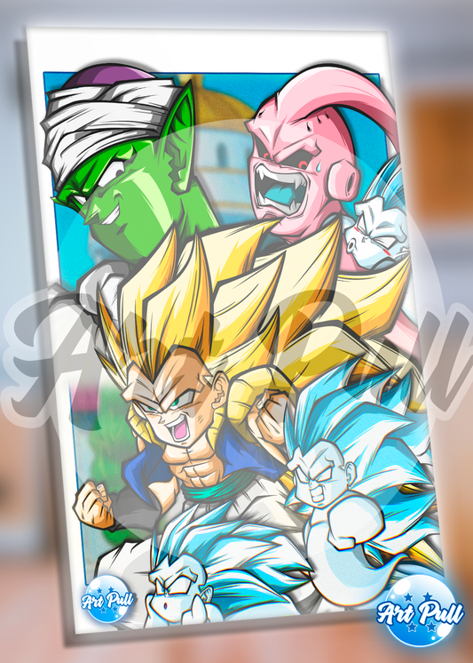 ACRÍLICO SMASH GHOST GOTENKS SSJ3 VS. SUPER BUU DRAGON BALL Z