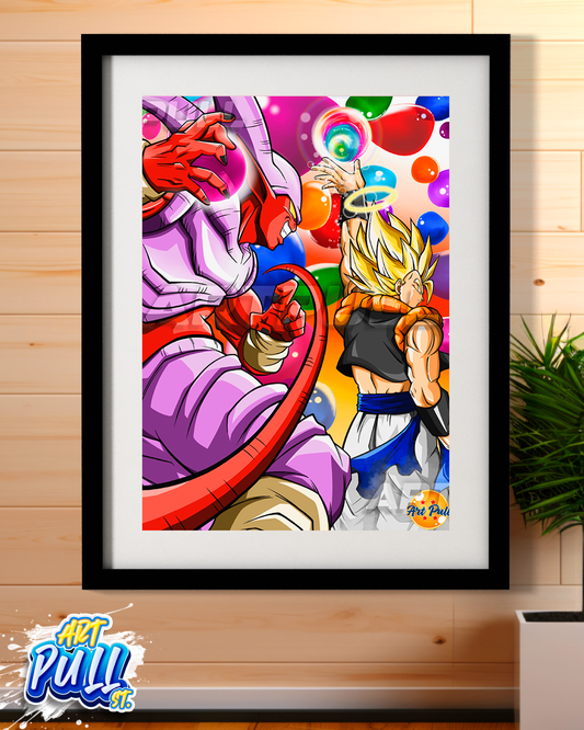 LÁMINA DRAGON BALL Z STARDUST GOGETA VS. JANEMBA