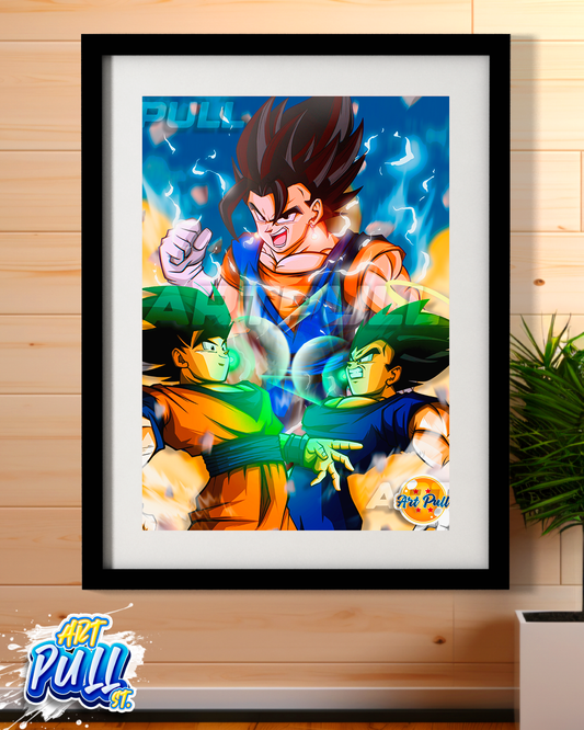 LÁMINA WE DID IT VEGETTO DRAGON BALL Z