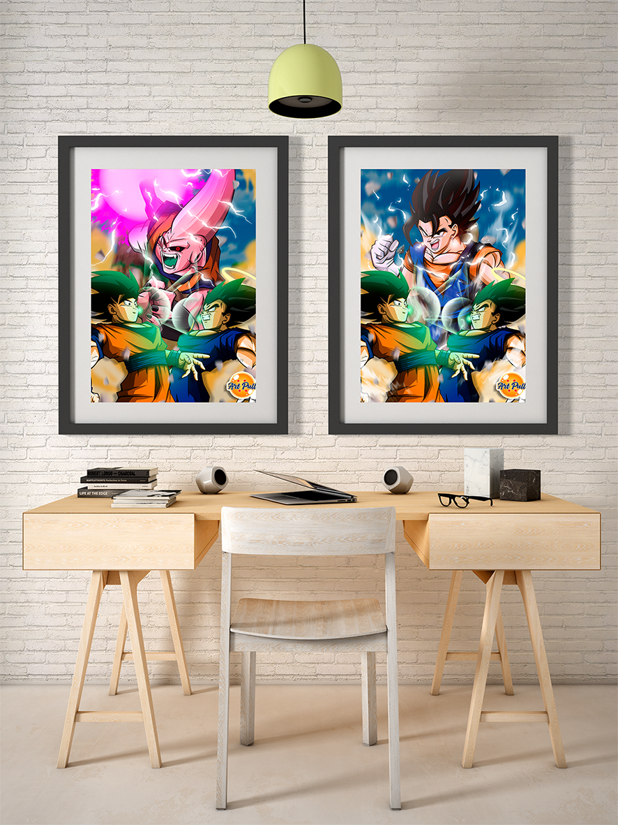 LÁMINA WE DID IT VEGETTO DRAGON BALL Z