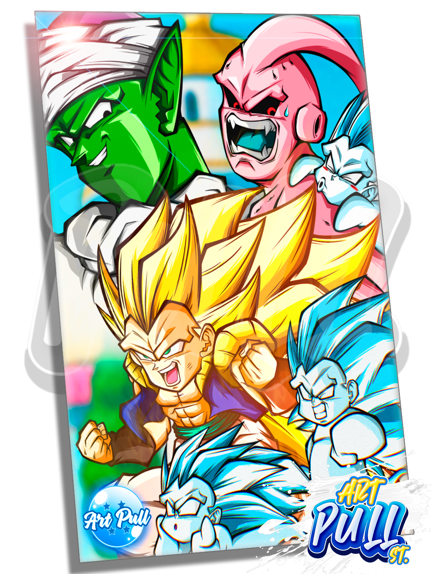 LÁMINA METÁLICA DRAGON BALL Z SMASH GHOST GOTENKS SSJ3