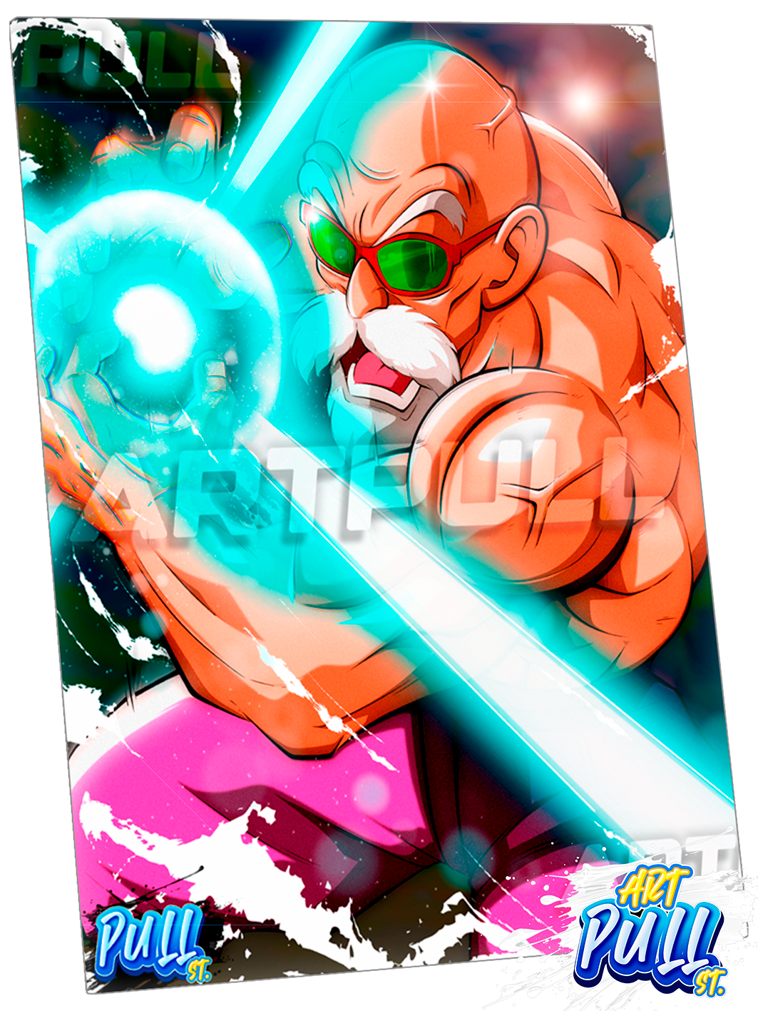 LÁMINA METÁLICA DRAGON BALL TSUNAMI REVENGE MUTEN ROSHI