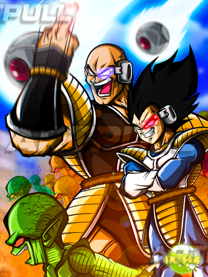 LÁMINA ALIEN ARMY VEGETA & NAPPA DRAGON BALL Z