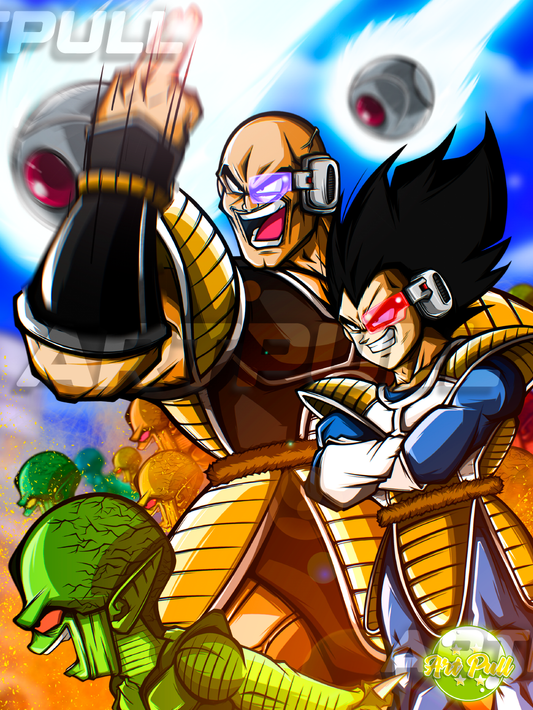 LÁMINA ALIEN ARMY VEGETA & NAPPA DRAGON BALL Z