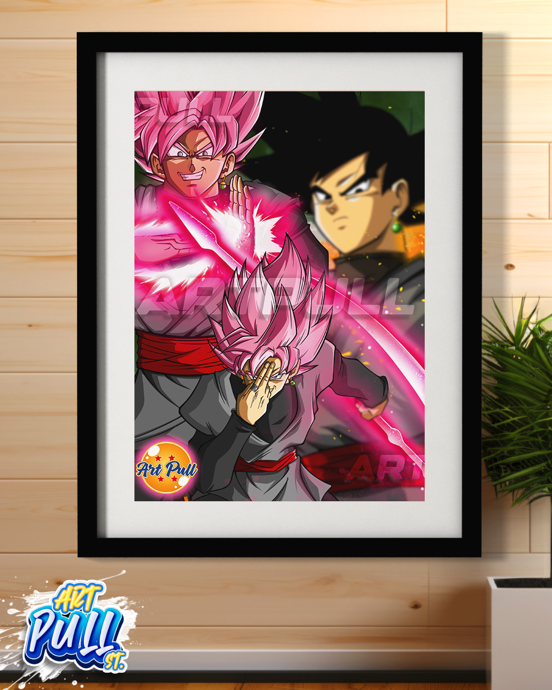 LÁMINA DRAGON BALL SUPER BLACK GOKU SSJ ROSE