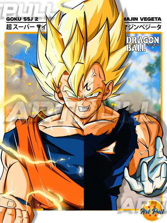 LÁMINA DRAGON BALL Z BROKEN MIND 1+2 GOKU VS. MAJIN VEGETA