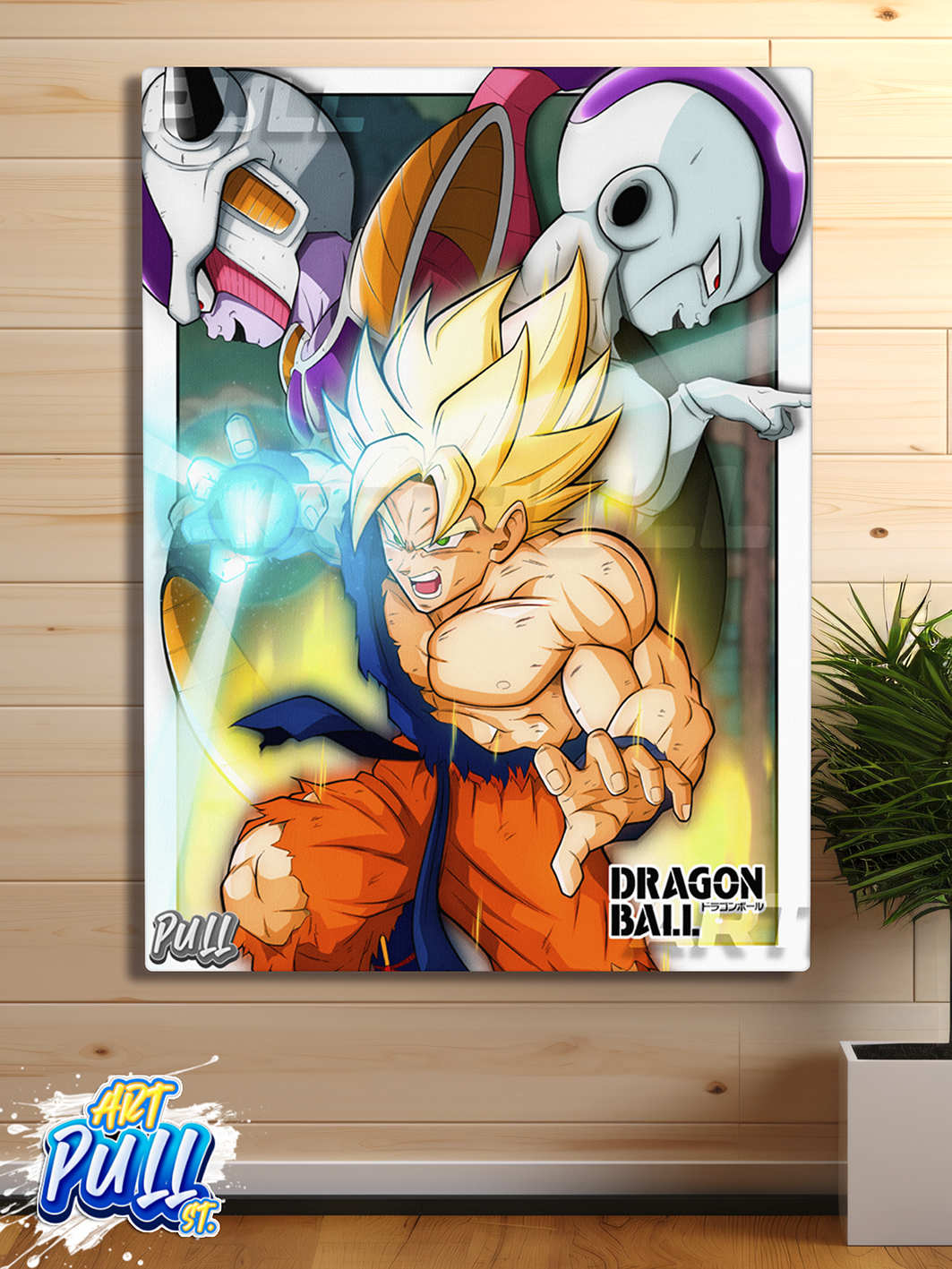 LIENZO DRAGON BALL Z FACE OF EVIL GOKU VS. FREEZER