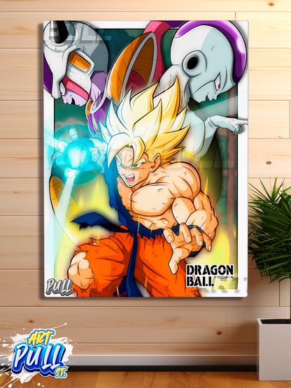 LIENZO DRAGON BALL Z FACE OF EVIL GOKU VS. FREEZER