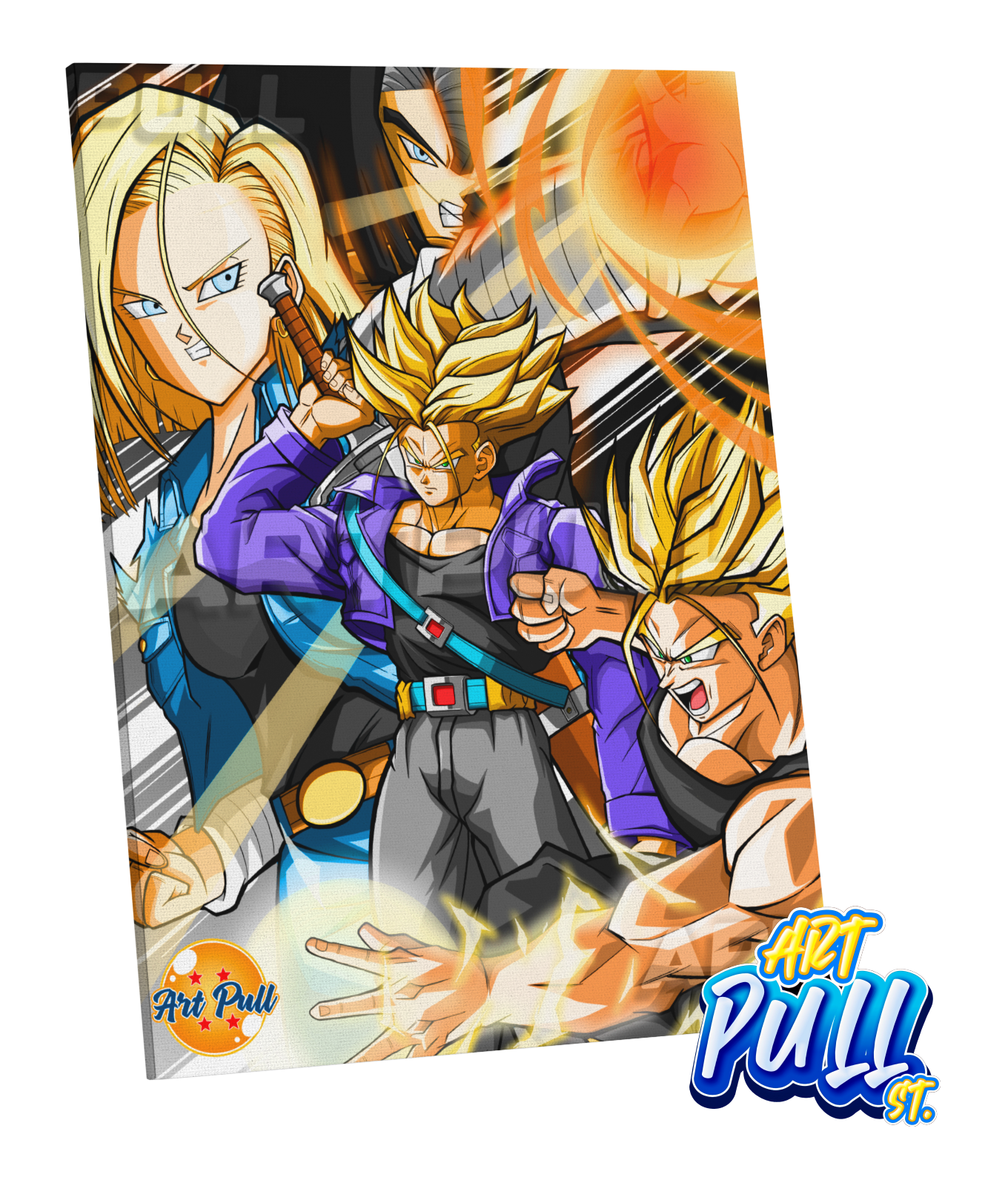 LIENZO DRAGON BALL Z FIGHT FOR THE FUTURE TRUNKS VS. ANDROIDS
