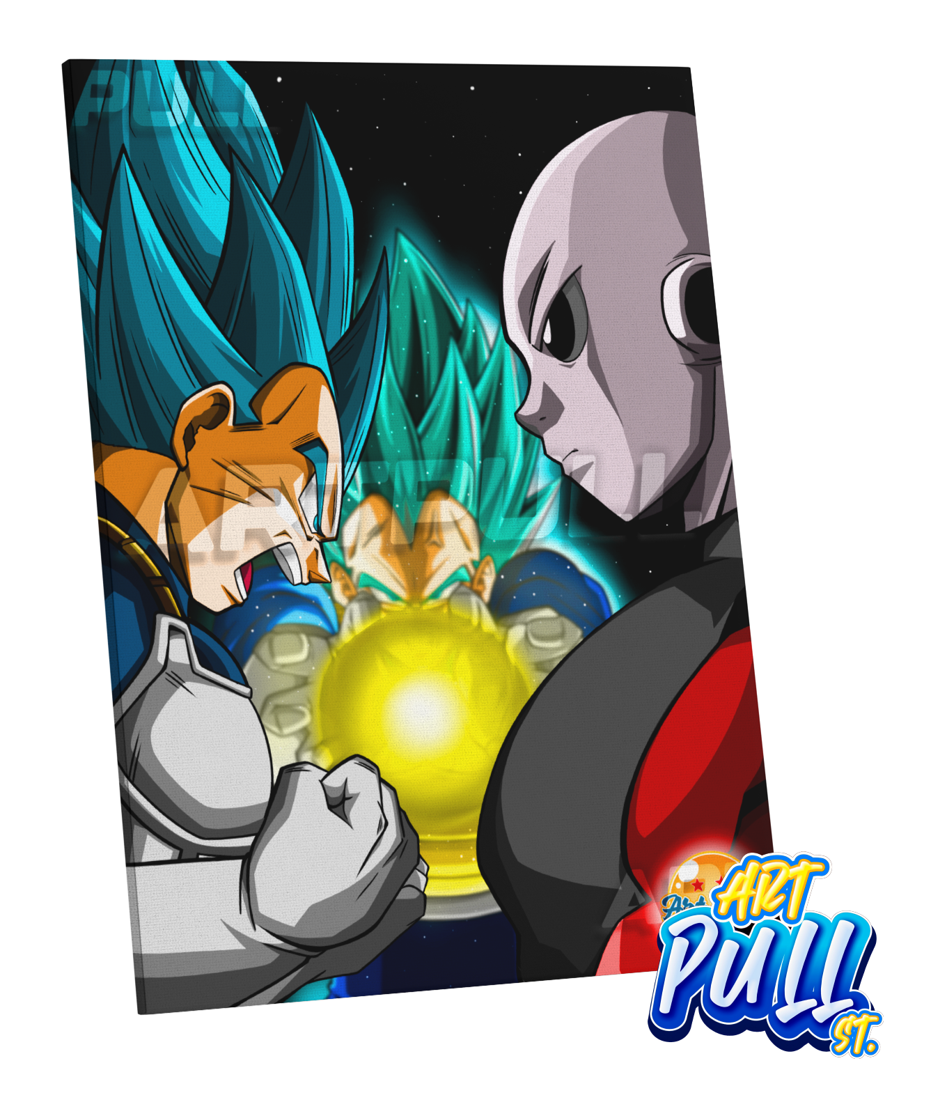 LIENZO DRAGON BALL SUPER FINAL FLASH VEGETA VS. JIREN