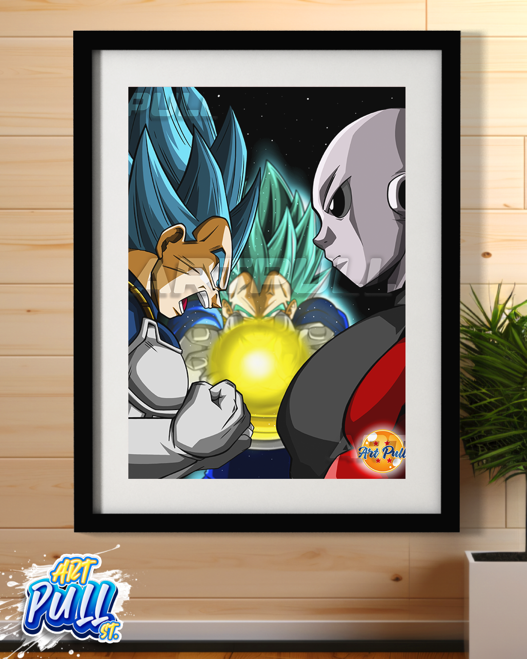 LÁMINA DRAGON BALL SUPER FINAL FLASH VEGETA VS. JIREN