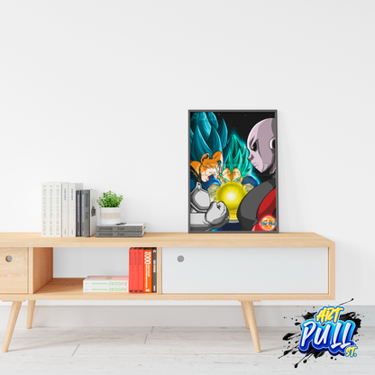 LÁMINA DRAGON BALL SUPER FINAL FLASH VEGETA VS. JIREN