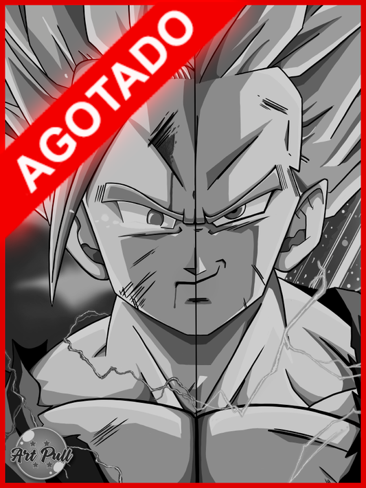 LÁMINA DRAGON BALL Z GOHAN FACE