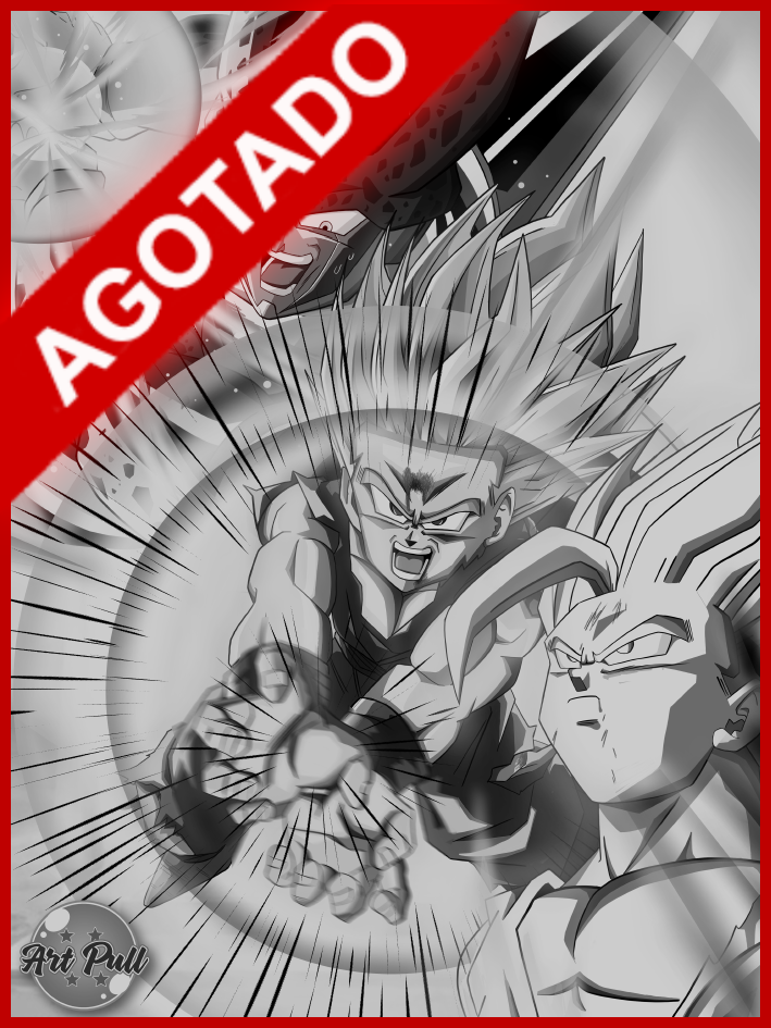 LÁMINA DRAGON BALL Z GOHAN SSJ2 VS. CELL