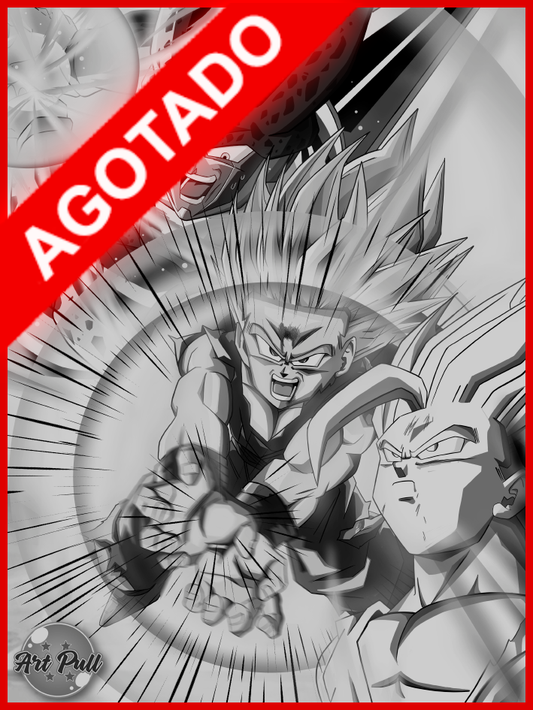 LÁMINA DRAGON BALL Z GOHAN SSJ2 VS. CELL