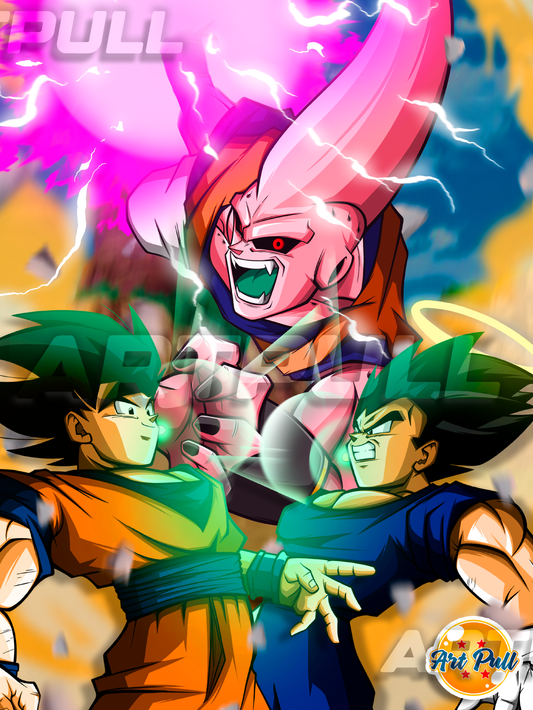 LÁMINA DBZ IT,S NOW OR NEVER VEGETTO DRAGON BALL Z