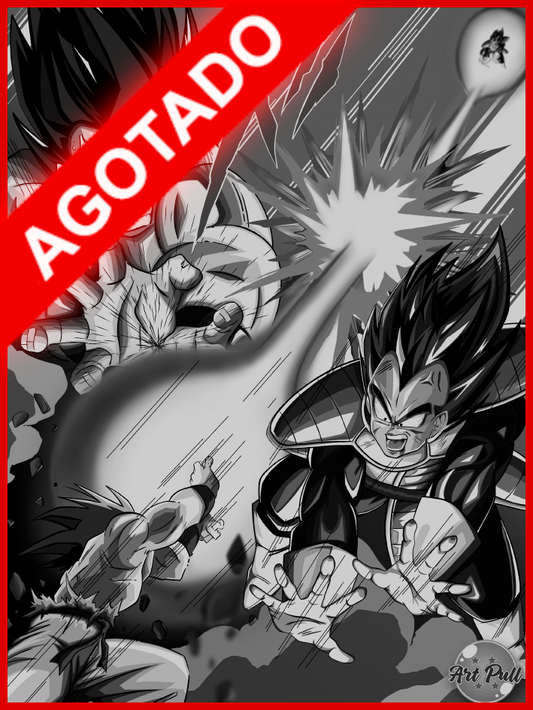 LÁMINA DRAGON BALL Z KAMEHAMEHA VS. GALICK GUN
