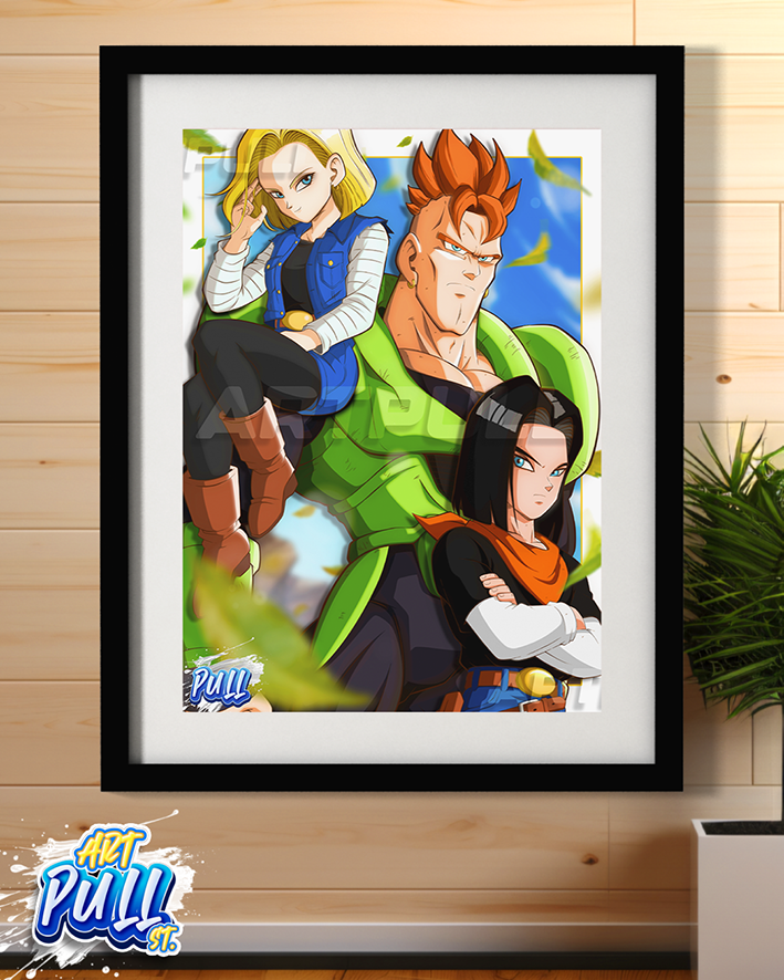 LÁMINA DRAGON BALL Z METAL HEARTS ANDROIDES