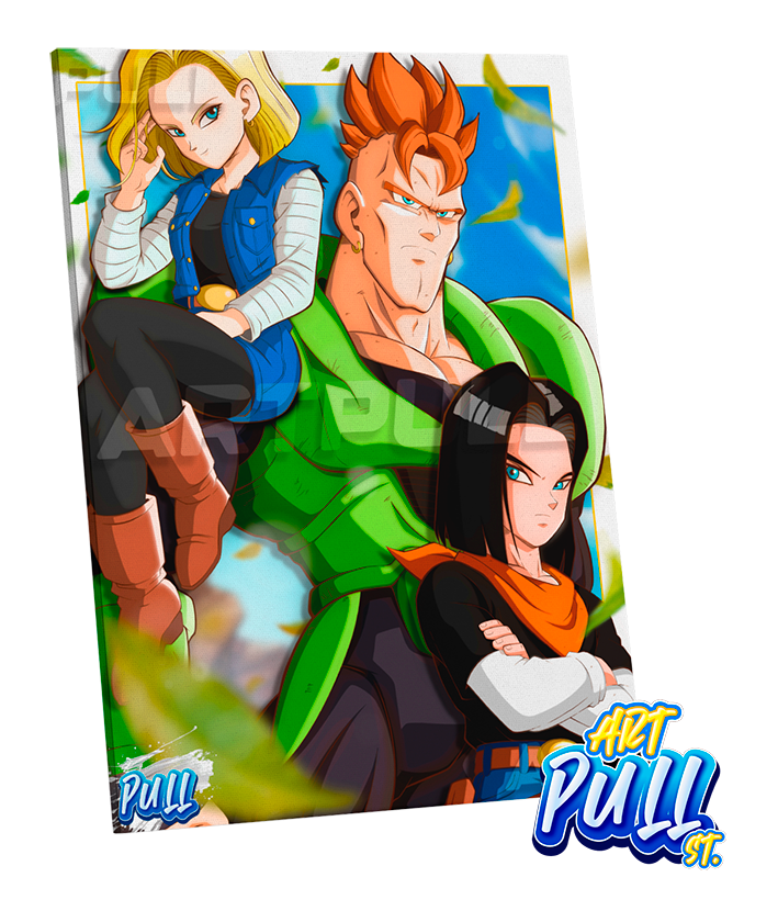 LIENZO DRAGON BALL Z METAL HEARTS ANDROIDES