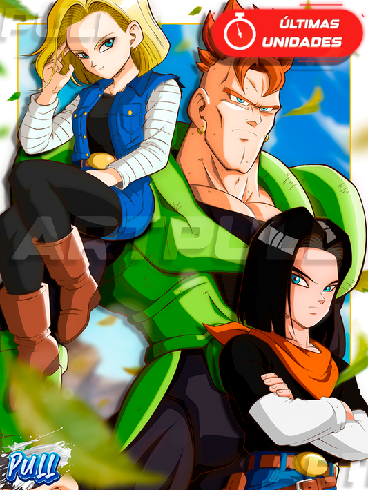 LÁMINA DRAGON BALL Z METAL HEARTS ANDROIDES