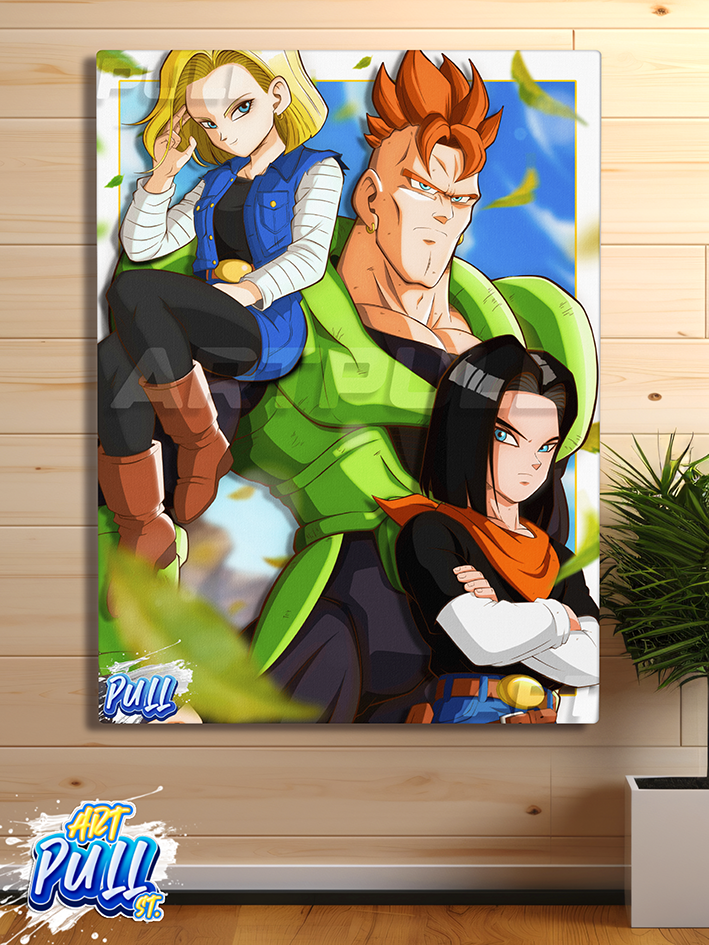 LIENZO DRAGON BALL Z METAL HEARTS ANDROIDES