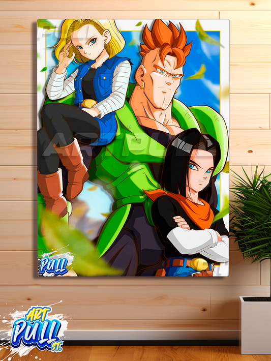 LIENZO DRAGON BALL Z METAL HEARTS ANDROIDES