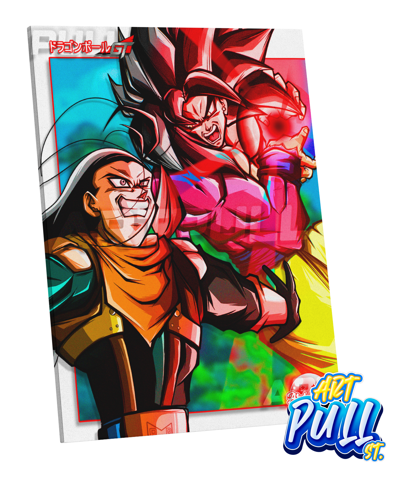 LIENZO DRAGON BALL GT SHINING RED GOKU SSJ4 VS. SUPER C17