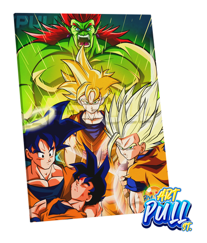 LIENZO DRAGON BALL Z SILVER SOUL GOHAN SSJ2 VS. BOJACK
