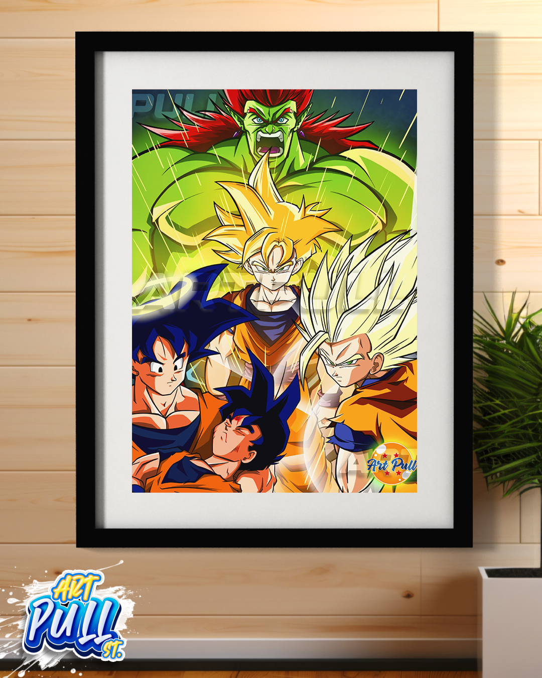 LÁMINA  DRAGON BALL Z "SILVER SOUL" GOHAN SSJ2 VS. BOJACK