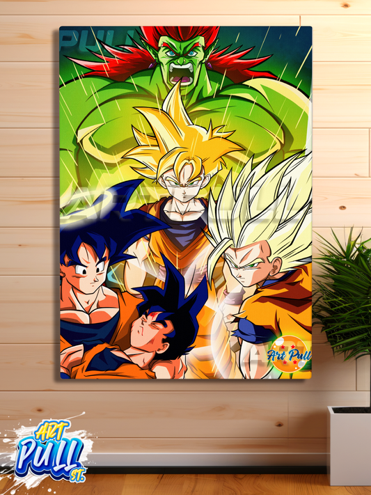 LIENZO DRAGON BALL Z SILVER SOUL GOHAN SSJ2 VS. BOJACK
