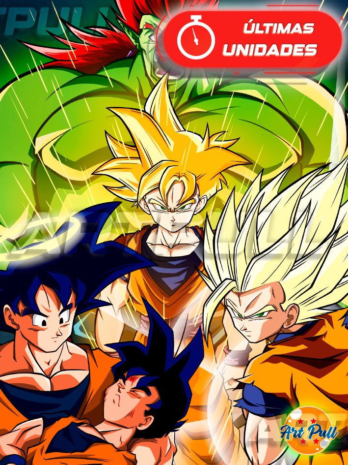 LÁMINA  DRAGON BALL Z "SILVER SOUL" GOHAN SSJ2 VS. BOJACK