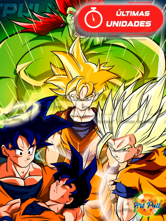 LÁMINA  DRAGON BALL Z "SILVER SOUL" GOHAN SSJ2 VS. BOJACK